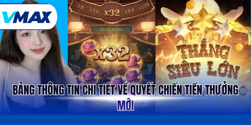 Bảng thông tin chi tiết về quyết chiến tiền thưởng mới